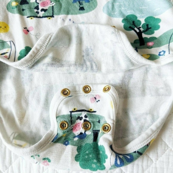 Polarn O'Pyret 6-9 Months Grow Snap Onesie Bodysuit POP Park - Picture 4 of 5